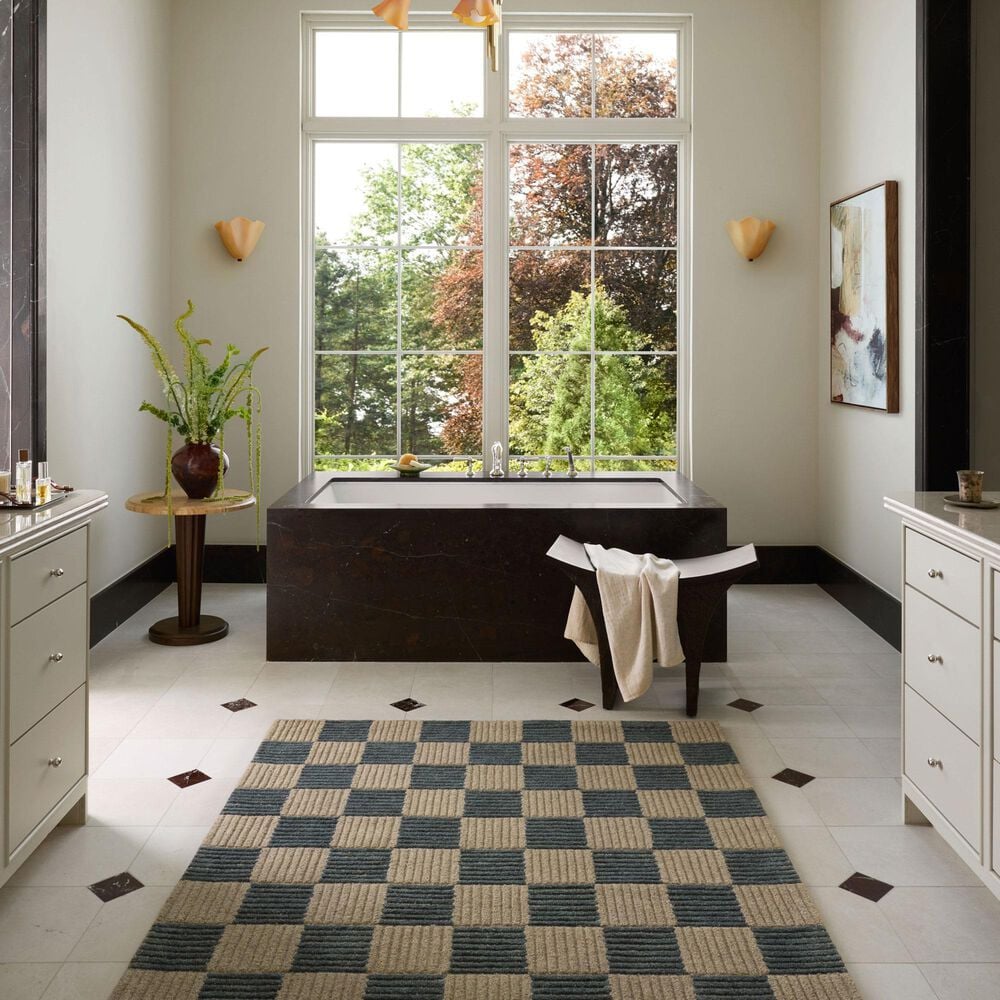 Loloi Madi Taupe and Navy 5' x 7'6" Area Rug, , large