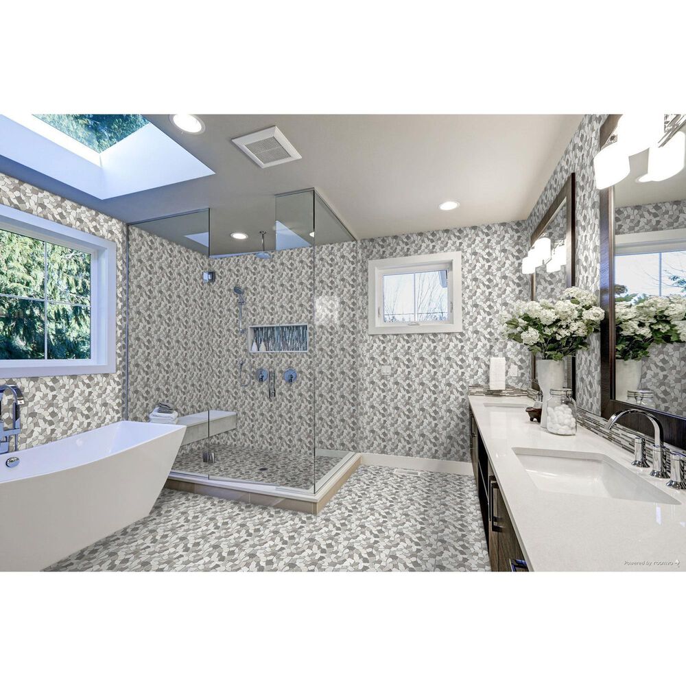 Emser Cultura Winter 12&quot; x 12&quot; Natural Stone Mosaic Sheet, , large