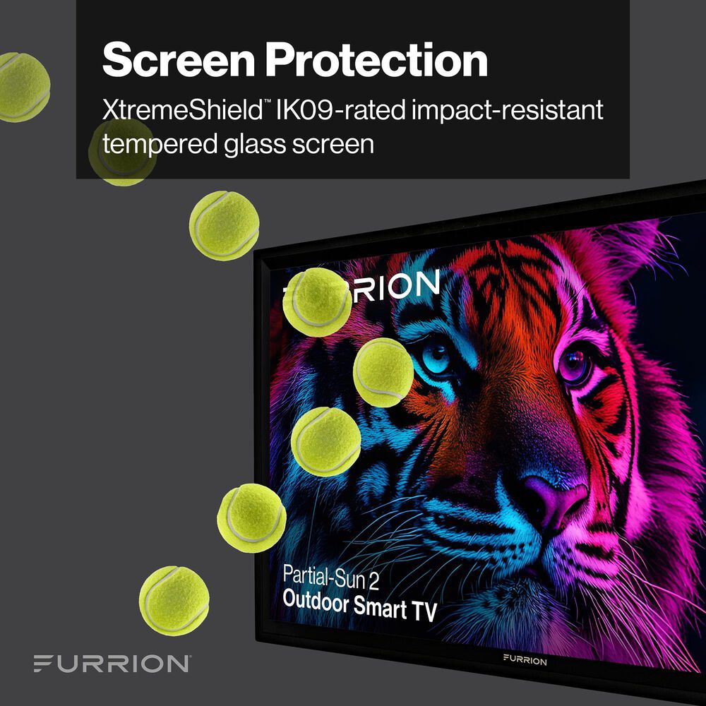Furrion Aurora 65" Class Partial Sun 2 Outdoor 4K UHD LED TV in Black - Smart TV, , large