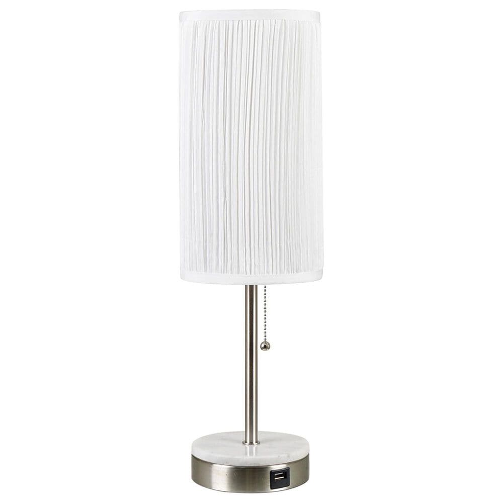 Slatehouse 20.5" Marble USB Stick Lamp in Silver, , large
