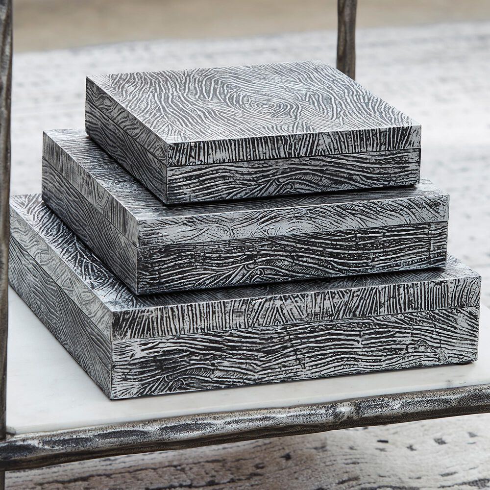 Ashley Keldy 3-Piece Box Set in Antique Pewter, , large