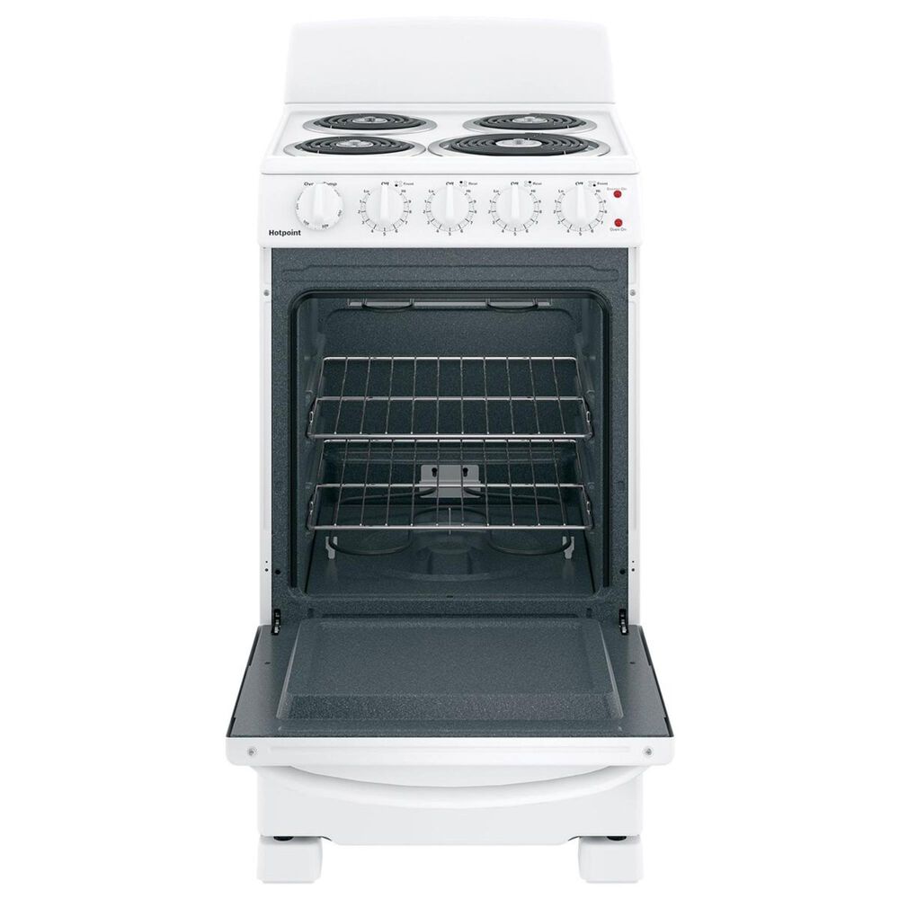 Hotpoint 20" FrontControl Electric Range in White Nebraska Furniture