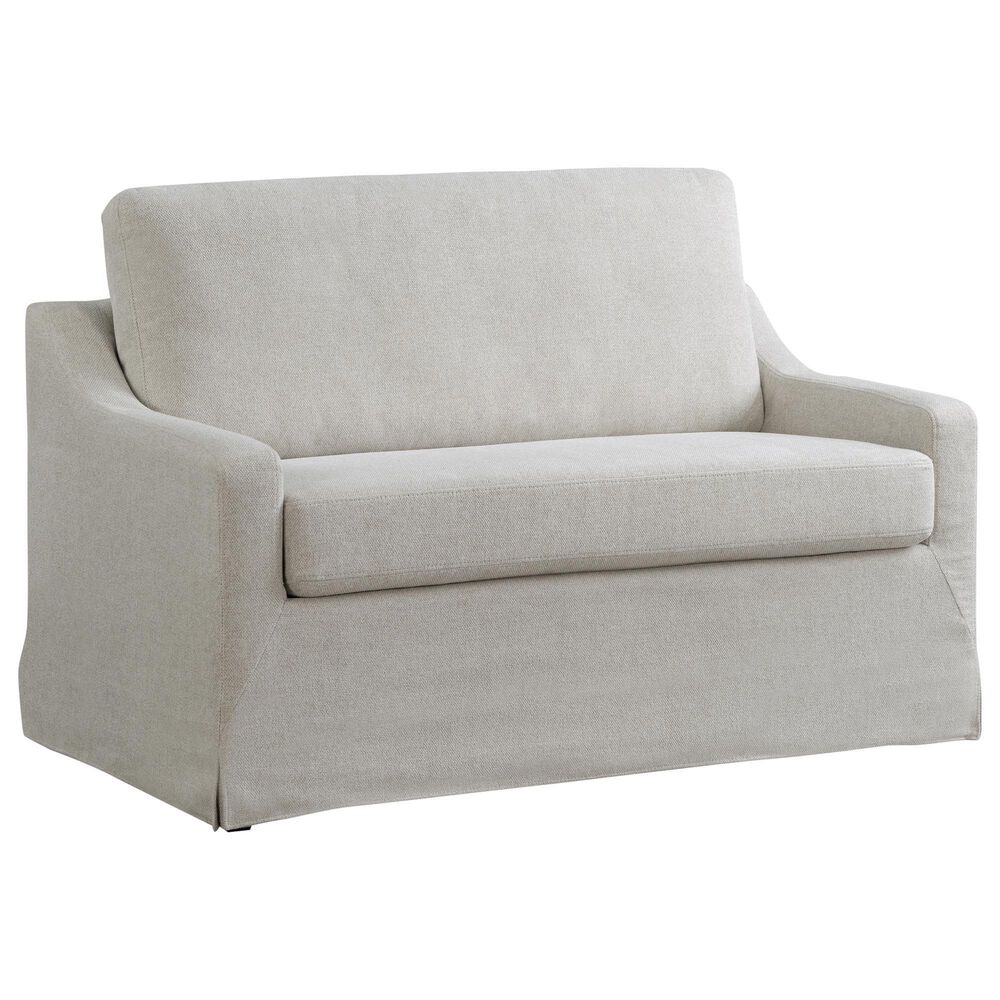 Lifestyle Solutions Harper Stationary Sleeper Loveseat in Oatmeal, , large