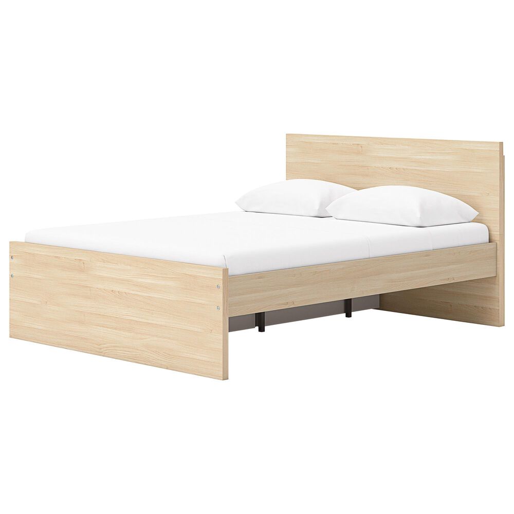 Ashley Onita Queen Panel Platform Bed with 1 Side Storage in Natural, , large