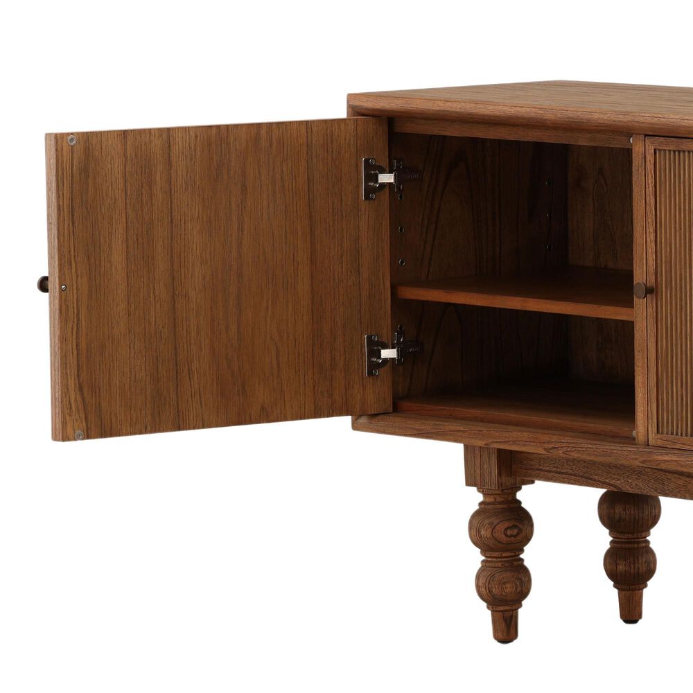 Blue Sun Designs Campbell 4-Door Sideboard in Medium Brown, , large