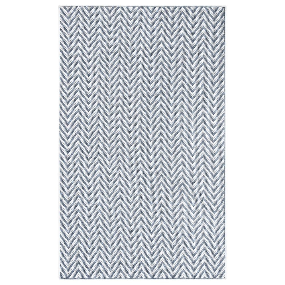 Safavieh Bermuda 3" x 5" Blue and Creme Indoor/Outdoor Area Performance Rug, , large