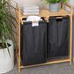 Household Essentials Pull-Out Double Hamper with Shelf in Natural, , large