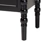 Baxton Studio Malinda 3-Drawer End Table with Spindle Legs in Black, , large