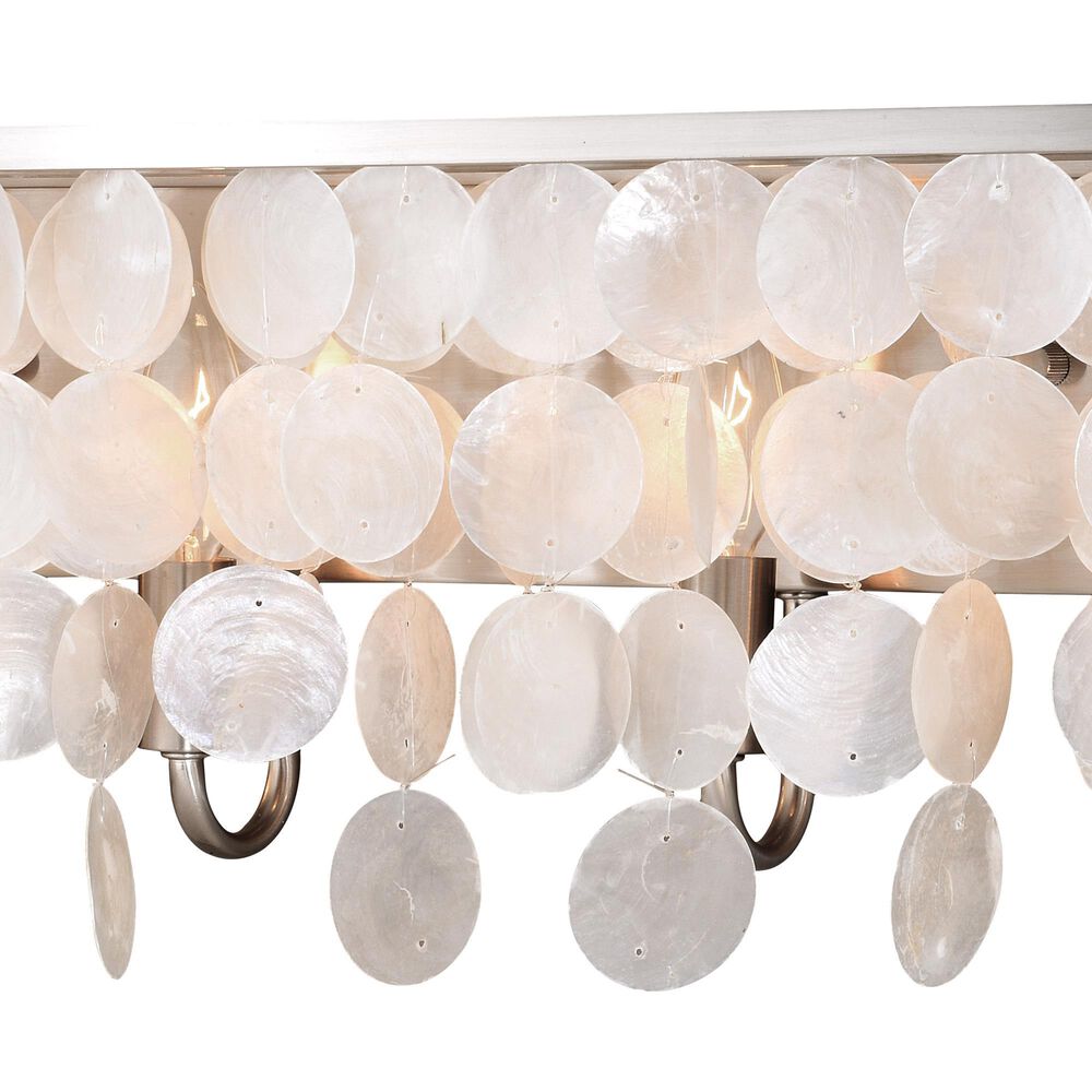 Vaxcel Elsa 4-Light Capiz Shell Bathroom Vanity in Satin Nickel, , large