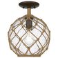 Golden Lighting Haddoc Semi-Flush in Burnished Chestnut, , large