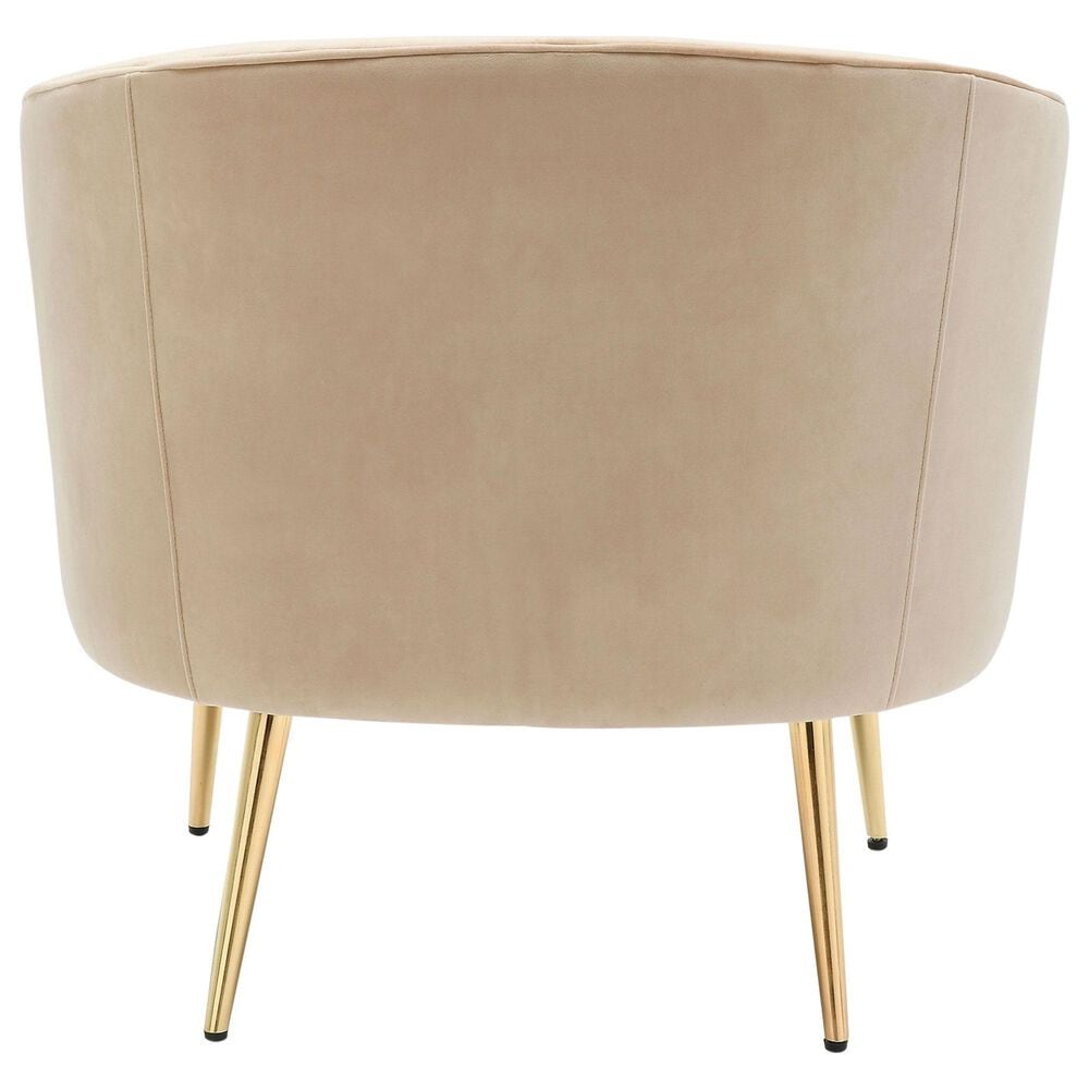 Lumisource Tania Accent Chair in Champagne Velvet and Gold, , large