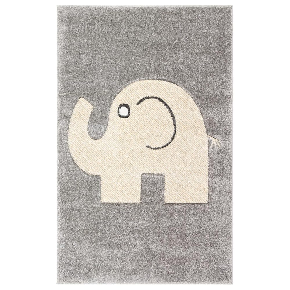 Safavieh Carousel CRK165 3"3" x 5"3" Grey and Ivory Kids Area Rug, , large
