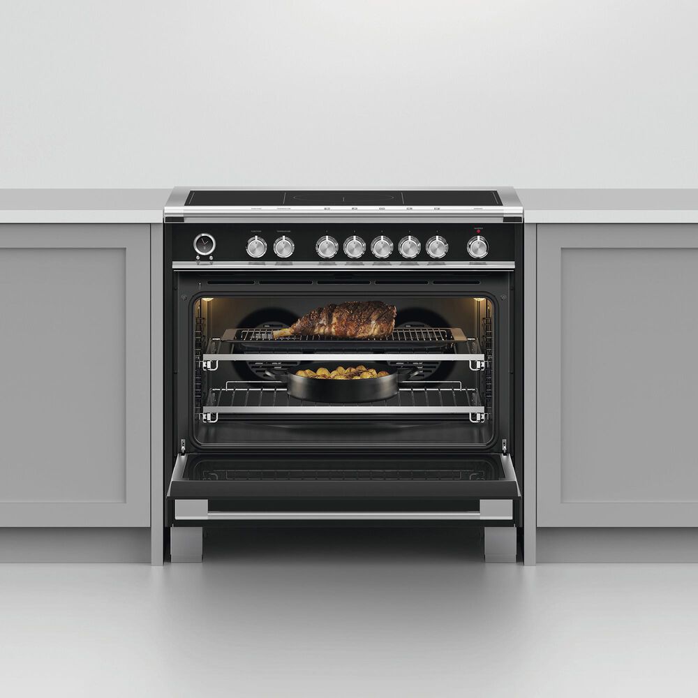 Fisher &amp; Paykel 36&quot; Classic Induction Range with 5 Burners in Black, , large