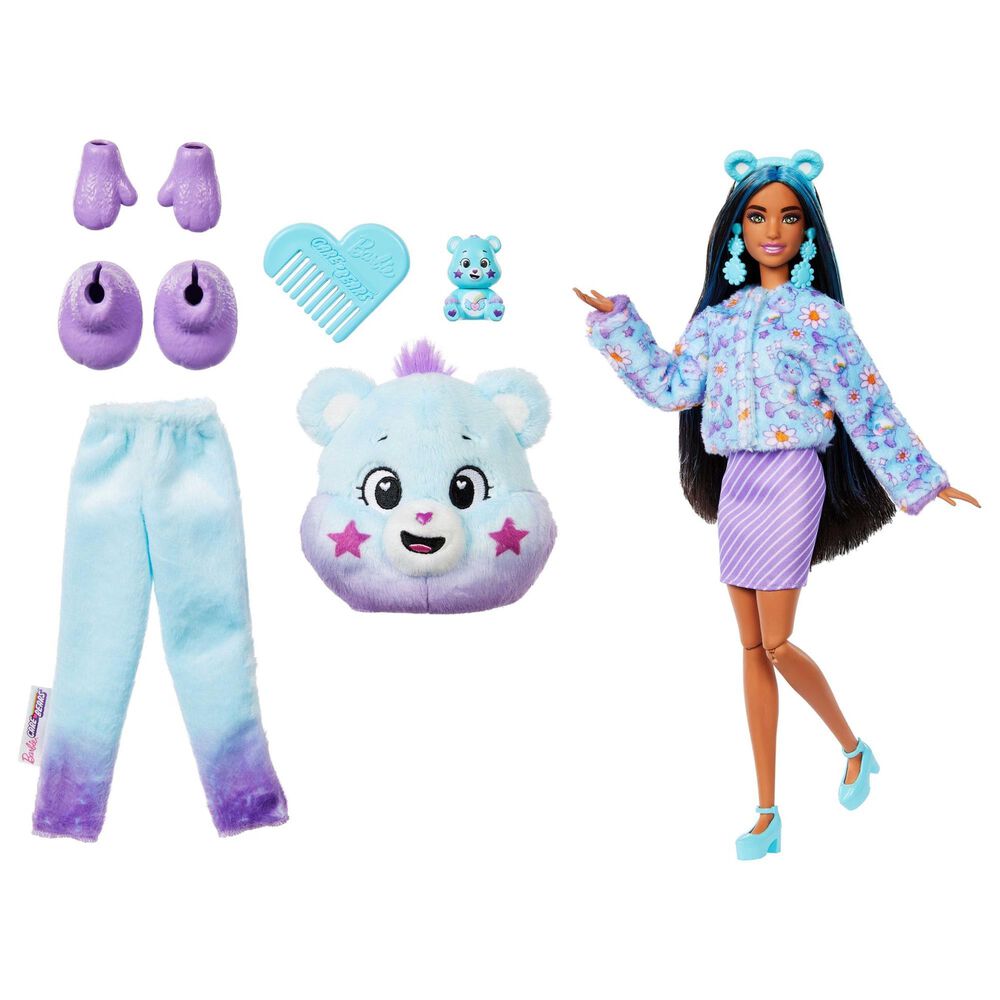 Barbie Cutie Reveal Care Bears Series 2 Doll and Accessories- Dream Bright Bear in Multicolor, , large