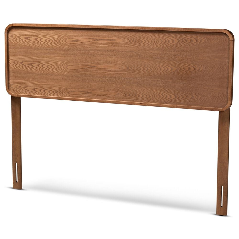 Baxton Studio Mailene King Panel Headboard in Walnut Brown, , large