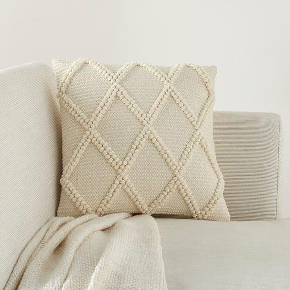 Nourison Life Styles 18&quot; x 18&quot; Throw Pillow in Ivory, , large