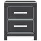 Ashley Zuraleus 2-Drawer Night Stand in Matte Black and Chrome, , large