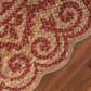 L&R Resources Synergy 54125RED 4" Round Tan and Raspberry Red Area Rug, , large