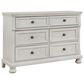 Ashley Robbinsdale 6 Drawer Dresser and Mirror in Antique White, , large