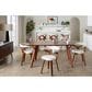 LumiSource Gardenia Swivel Arm Chair with Cream Upholstered in Walnut, , large