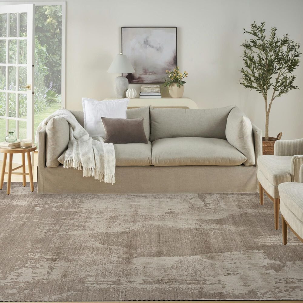 Nourison Harmony 8&#39;6&quot; x 11&#39;6&quot; Silver and Grey Area Rug, , large