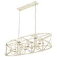 Golden Lighting Alcott 8-Light Linear Pendant in Antique Ivory and Gold, , large
