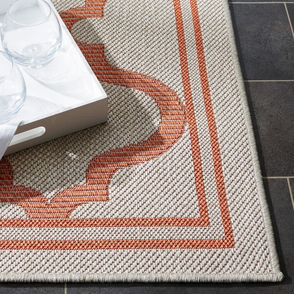 Safavieh Bermuda 3&#39; x 5&#39; Ivory and Rust Indoor/Outdoor Area Performance Rug, , large