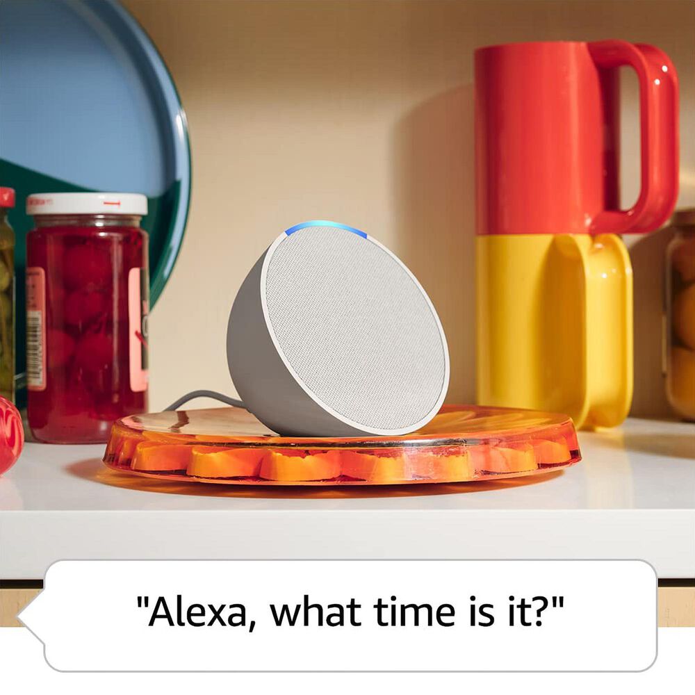 Amazon Echo Pop Full sound compact smart speaker with Alexa in Glacier White, , large