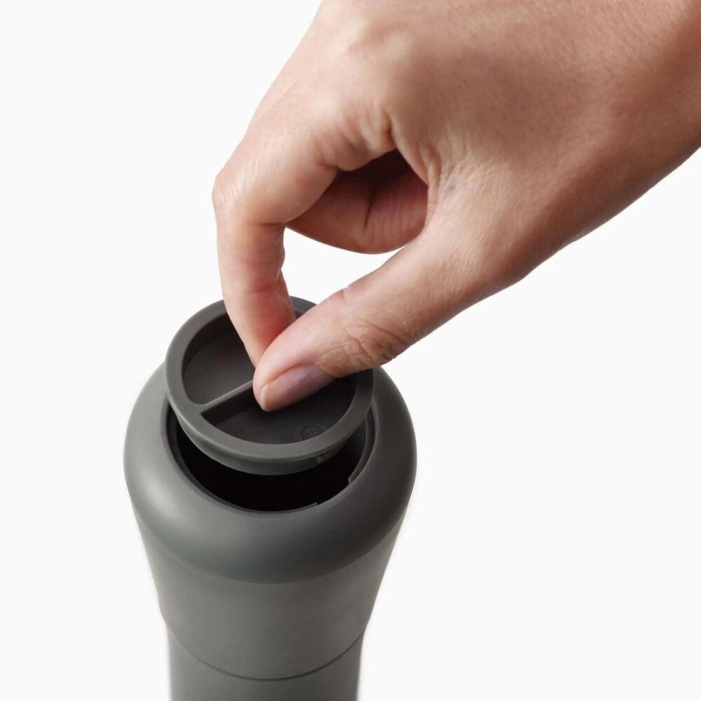 Joseph Joseph Milltop Salt and Pepper Mill in White and Dark Gray &#40;Set of 2&#41;, , large