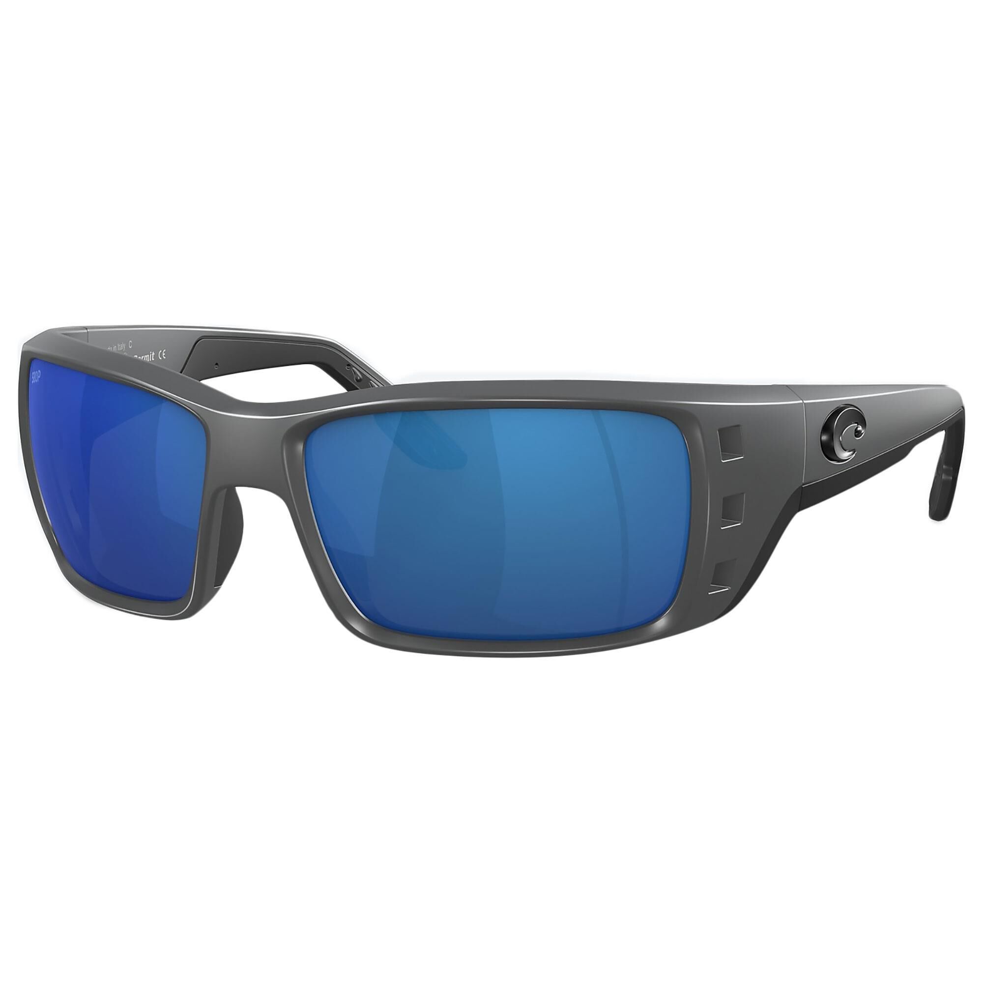 Costa Permit Sunglasses with Blue Mirror Lenses in Matte Gray NFM