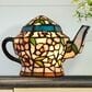 Timberlake Tiffany Style Teapot Lamp in Multicolor, , large