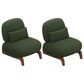 Morden Fort Cloud Boucle Armless Chair in Green (Set of 2), , large