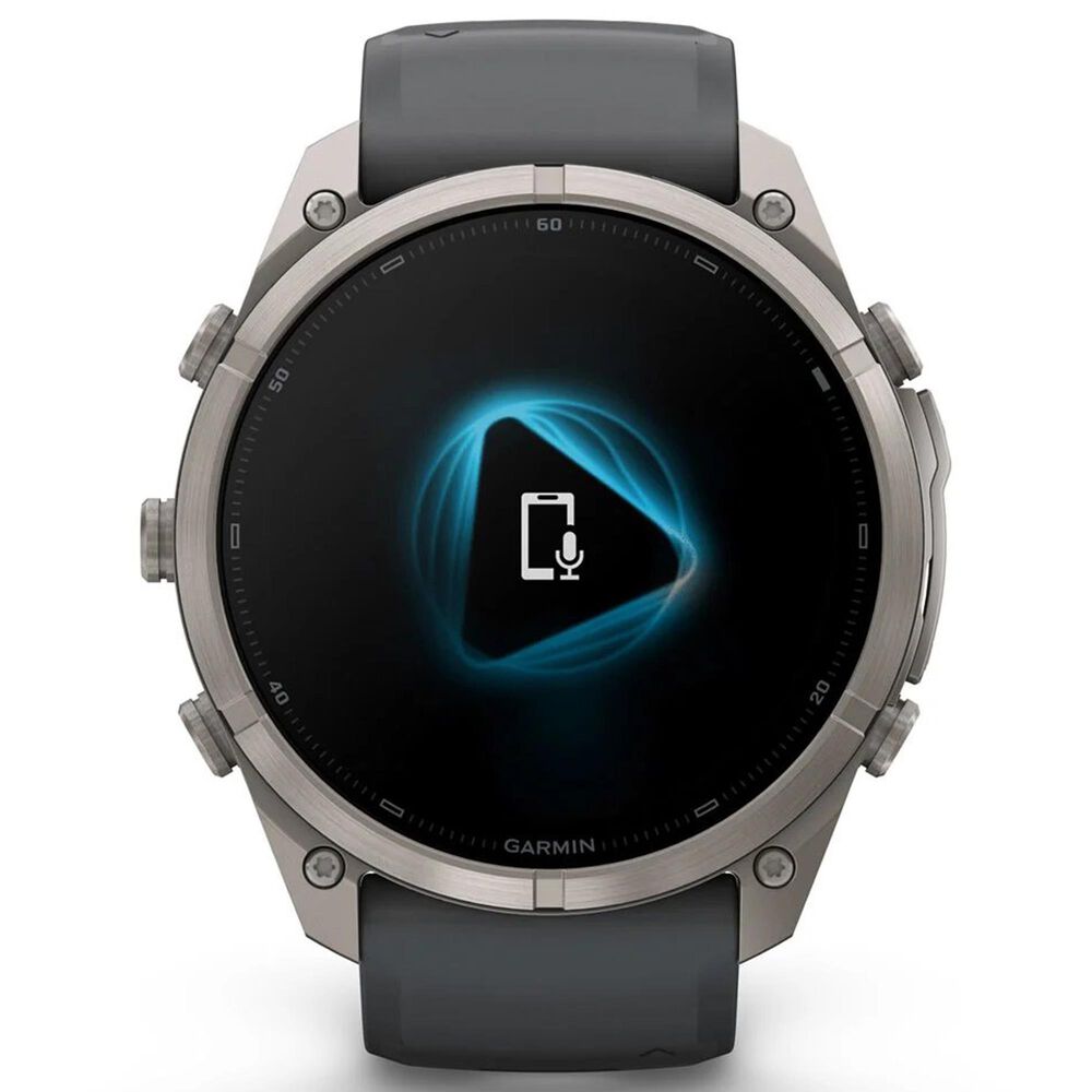 Garmin fenix 9 Pro inReach Smartwatch 51mm Titanium with Graphite and Black Silicone Band, , large