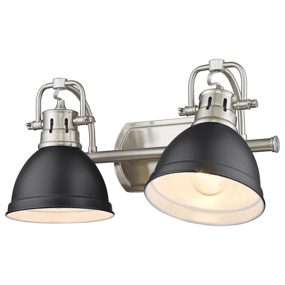 Golden Lighting Duncan 2-Light Bath Vanity in Pewter and Matte Black, , large