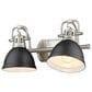 Golden Lighting Duncan 2-Light Bath Vanity in Pewter and Matte Black, , large