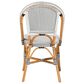 Baxton Studio Genica Side Chair in Black, White and Natural Brown, , large