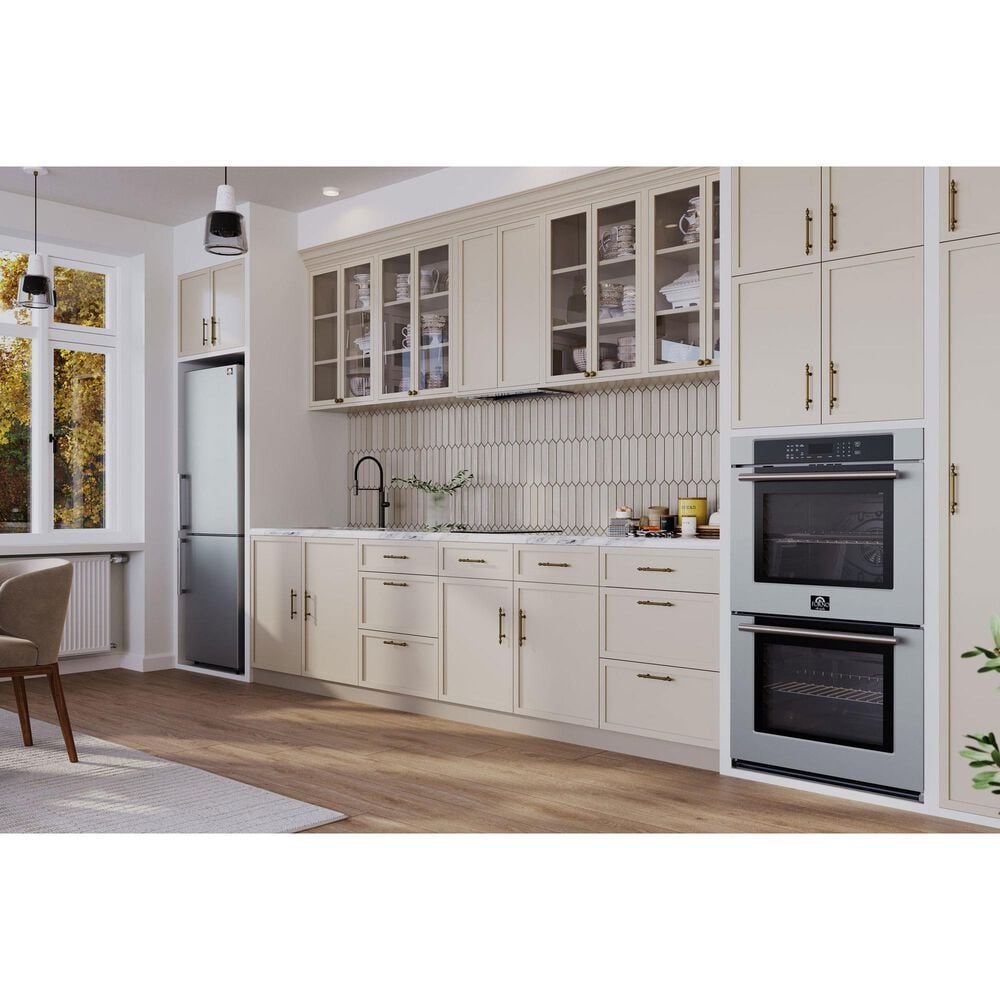 Forno Villarosa 30" Double Electric Wall Oven in Stainless Steel, , large