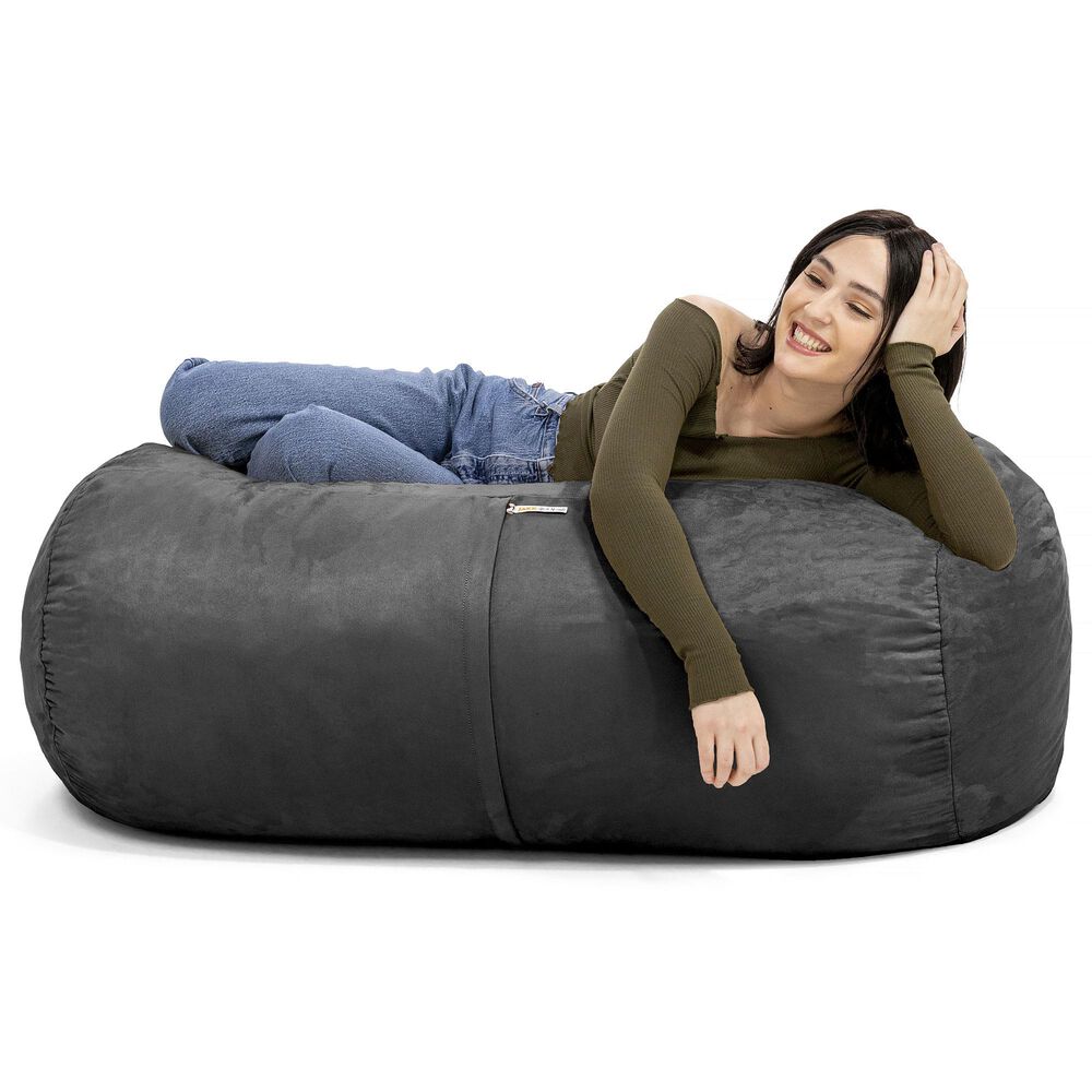 Jaxx 4&#39; Lounger Bean Bag in Black, , large