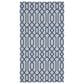 Safavieh Martha Stewart Cotton MSR421M 4" x 6" Blue and Grey Area Rug, , large