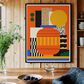 HOMLUX 24" x 18" Geometric Canvas Art in Multicolor, , large