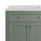 James Martin Vanities Chicago 36" Single Bathroom Vanity in Smokey Celadon with 3 cm Eternal Jasmine Pearl Quartz Top and Rectangular Sink, , large