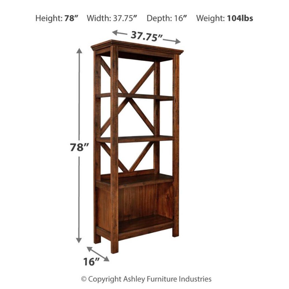 Ashley Baldridge Large Bookcase in Rustic Brown, , large