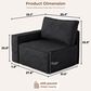 HOMLUX Left Armrest Module in Black, , large
