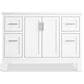Kohler Quo 48" Single Bathroom Vanity in White with 3 cm Pure White Quartz Top and Oval Sink, , large