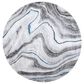 Safavieh Craft CFT819N 4" Round Grey and Blue Area Rug, , large
