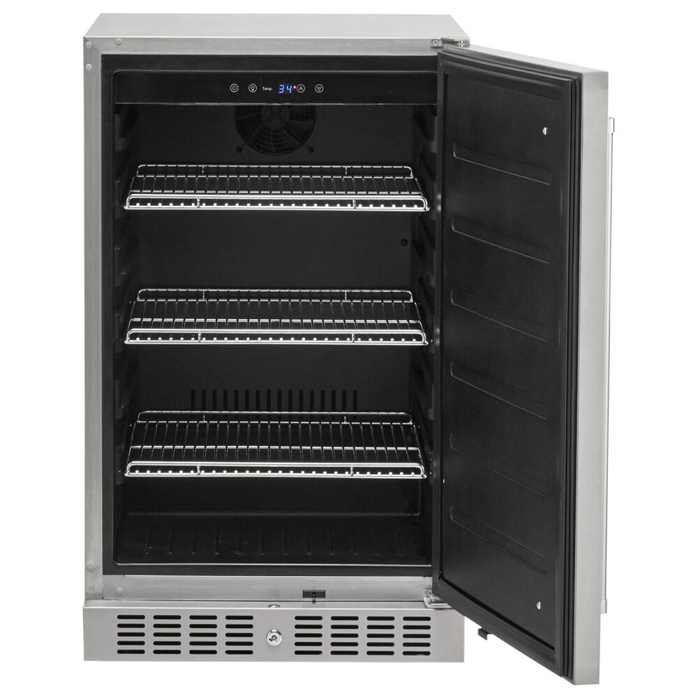 Coyote Outdoor 4.1 Cu. Ft. Outdoor Built-In Compact Refrigerator with Right Hinge in Stainless Steel, , large
