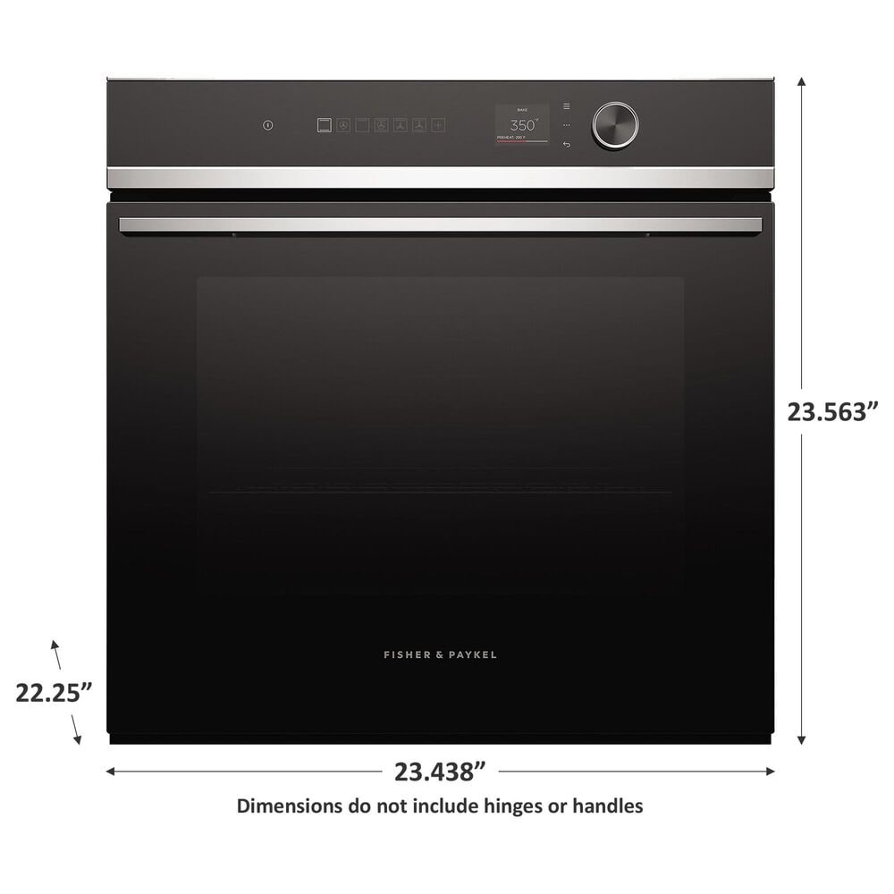 Fisher &amp; Paykel Series 7 24&quot; Contemporary Single Electric Wall Oven with 11 Functions in Stainless Steel and Black, , large