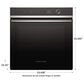 Fisher & Paykel Series 7 24" Contemporary Single Electric Wall Oven with 11 Functions in Stainless Steel and Black, , large
