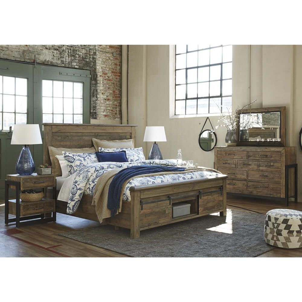Signature Design By Ashley Sommerford 4 Piece California King Bedroom Set In Light Grayish Brown Nebraska Furniture Mart