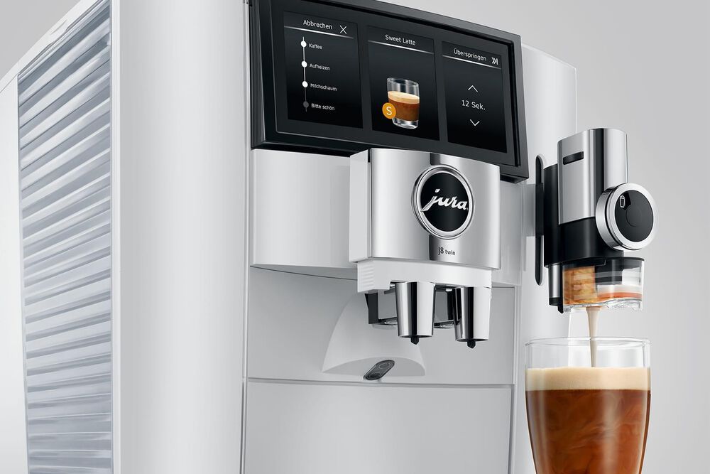 Jura J8 64 Oz Twin Automatic Coffee Maker in Diamond White, , large